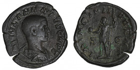 Philippe II (247-249). Sesterce 246, Rome.

RIC.256a ; Bronze - 18,21 g - 31 mm - 12 h

Flan éclaté sous la frappe vigoureuse. Patine sombre. Beau...