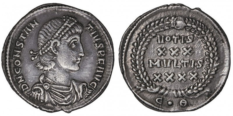 Constance II (324-361). Argenteus ND (c.354), Constantinople.

C.342 - RIC.102...