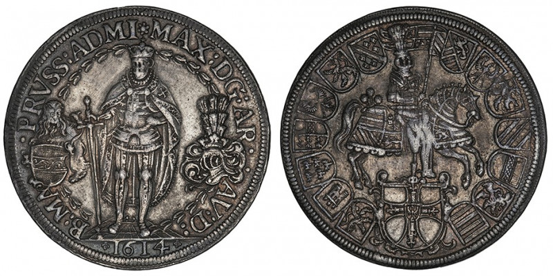 Ordre Teutonique, Maximilien III (1590-1618). 3 thalers 1614.

KM.32 ; Argent ...