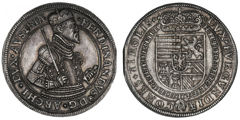 Ferdinand archiduc (1564-1595). Thaler ND, Hall.

Dav.8099 ; Argent - 28,54 g ...