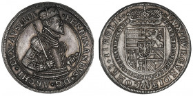 Ferdinand archiduc (1564-1595). Thaler ND, Hall.

Dav.8099 ; Argent - 28,54 g - 40 mm - 12 h

Défaut de tranche à 3 h. Sublime patine à l’avers ay...