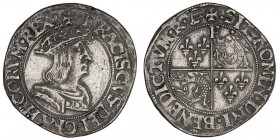 François Ier (1515-1547). Teston du Dauphiné, 2e type ND (à partir de 1528), Romans.

Dy.823A ; Argent - 9,33 g - 28 mm - 4 h

Avec légende fautiv...