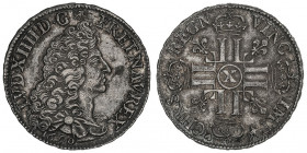 Louis XIV (1643-1715). Écu aux huit L 1690, X, Amiens.

Dy.1514 - G.216 ; Argent - 26,90 g - 39,5 mm - 6 h

TTB.