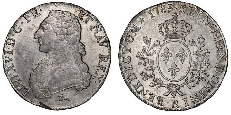 Louis XVI (1774-1792). Écu aux rameaux d’olivier 1783, R, Orléans.

Dy.1708 - ...