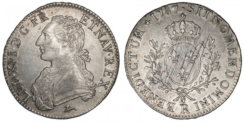 Louis XVI (1774-1792). Écu aux rameaux d’olivier 1787, R, Orléans.

Dy.1708 - ...