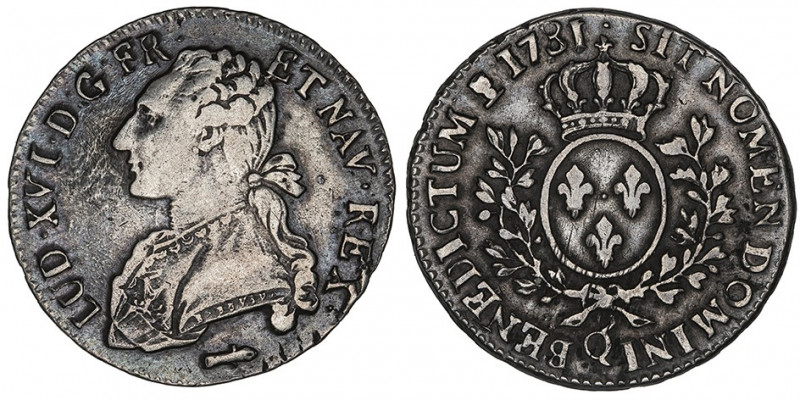 Louis XVI (1774-1792). Demi-écu aux rameaux d’olivier 1781, Q, Perpignan.

Dy....