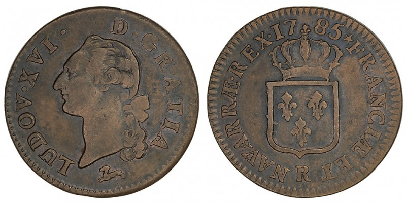 Louis XVI (1774-1792). Sol 1785, R, Orléans.

Dy.1714 - G.350 ; Cuivre - 11,18...