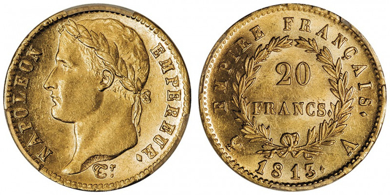 Premier Empire / Napoléon Ier (1804-1814). 20 francs Empire 1813, A, Paris.

G...