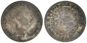 Premier Empire / Napoléon Ier (1804-1814). 5 francs Empire 1809, A, Paris.

G.584 - F.307 ; Argent - 24,90 g - 37 mm - 6 h

TTB.