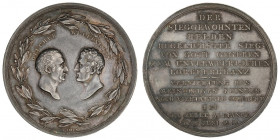 Premier Empire / Napoléon Ier (1804-1814). Médaille, les vainqueurs de Waterloo, Blücher et Wellington, par Loos 1815, Berlin.

Br.1641 - Jul.3343 ;...