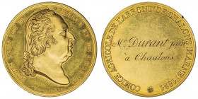 Louis XVIII (1814-1824). Médaille d’or pour le Comice agricole de l’arrondissement de Châlons-en-Champagne 1821, Paris.

Coll.- ; Or - 32,88 g - 35 ...