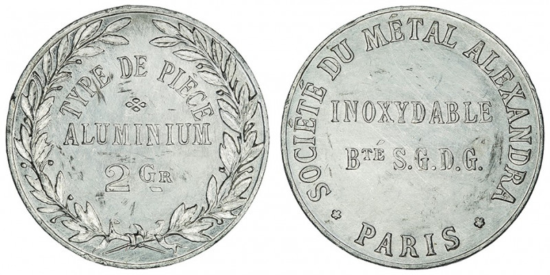 IIIe République (1870-1940). Essai de 2 grammes pour la Société du Métal Alexand...