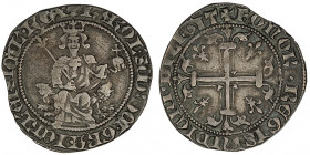 Provence (comté de), Charles II d’Anjou (1285-1309). Carlin d’argent ND, Naples.

Bd.827 - PA.3974 ; Argent - 3,47 g - 24 mm - 2 h

TTB.