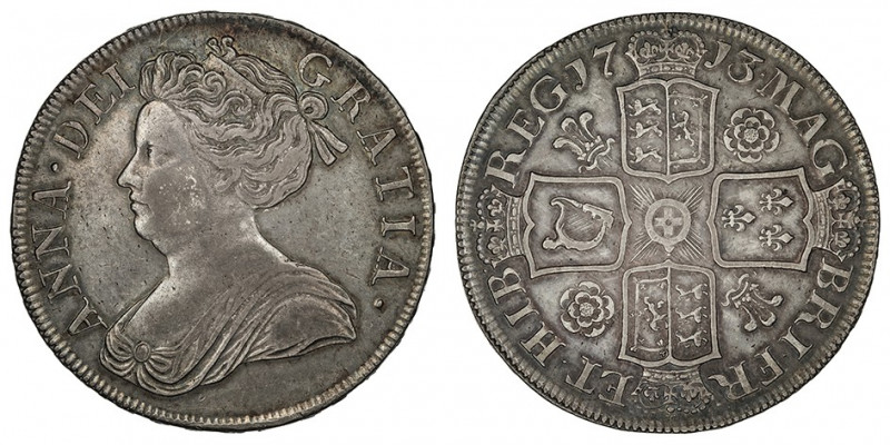 Anne (1702-1714). Couronne 1713, Londres.

Esc.109 - S.3603 ; Argent - 29,91 g...