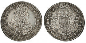 Léopold Ier (1657-1705). Thaler 1699, KB, Kremnitz.

KM.214.8 ; Argent - 27,08 g - 46 mm - 12 h

Exemplaire anciennement nettoyé. TTB.