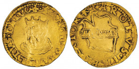 Lucques (république de) (1369-1799). Scudo ND (1552), Lucques.

Fr.490 ; Or - 3,32 g - 24 mm - 2 h

Monnaie peu commune avec la représentation du ...