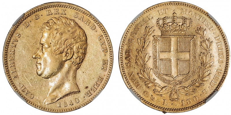 Savoie-Sardaigne, Charles-Albert (1831-1849). 100 lire 1840, Gênes.

Fr.1139 ;...