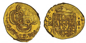 Philippe V (1700-1746). 1 escudo 1714 J, M°, Mexico.

Aureo 1714 - Fr.7c ; Or - 3,35 g - 16 mm - 10 h

Provient de la vente Auctiones AG 3, Bâle, ...