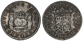 Ferdinand VI (1746-1759). 4 réaux 1749 MF, M°, Mexico.

Aureo 381 ; Argent - 13,42 g - 32,5 mm - 12 h

Provient de la vente Auctiones AG 3, Bâle, ...