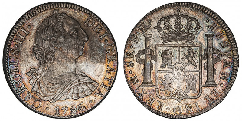 Charles III (1759-1788). 8 réaux 1786, M°, Mexico.

Aureo 1129 ; Argent - 26,9...