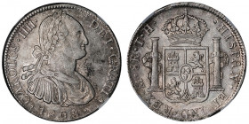 Charles IV (1788-1808). 8 réaux 1805 TH, M°, Mexico.

KM.109 ; Argent - 27,06 g - 39 mm - 12 h

NGC AU 53 (5949121-002). Beau TTB.