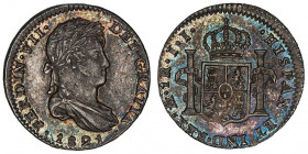 Ferdinand VII (1808-1833). 1 réal 1821 JJ, M°, Mexico.

Aureo 620 ; Argent - 3,32 g - 20 mm - 12 h

Provient de la vente Auctiones AG 3, Bâle, 4 e...