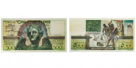 Mohamed Lamine, Bey (1943-1957). 500 francs Banque de l’Algérie et de la Tunisie 1952.

Pick.28 - Kolsky.424b ; - 159x82 mm - 12 h

Avec numéro L....