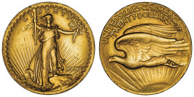 République fédérale des États-Unis d’Amérique (1776-à nos jours). 20 dollars Saint-Gaudens, haut relief 1907, Philadelphie.

Fr.182 ; Or - 33,26 g -...