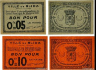 Country : ALGERIA 
Face Value : 5 et 10 Centimes Lot 
Date : 05 octobre 1916 
Period/Province/Bank : Émissions Locales 
French City : Blida 
Catalogue...