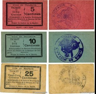 Country : ALGERIA 
Face Value : 5, 10 et 25 Centimes Lot 
Date : (1916-1918) 
Pe...