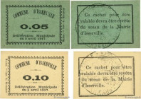 Country : ALGERIA 
Face Value : 5 et 10 Centimes Lot 
Date : 05 avril 1917 
Period/Province/Bank : Émissions Locales 
French City : Isserville 
Catalo...
