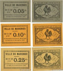 Country : ALGERIA 
Face Value : 5, 10 et 25 Centimes Lot 
Date : 24 décembre 1916 
Period/Province/Bank : Émissions Locales 
French City : Marengo 
Ca...