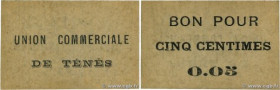 Country : ALGERIA 
Face Value : 5 Centimes  
Date : (1916-1918) 
Period/Province/Bank : Émissions Locales 
Department : Union Commerciale 
French City...