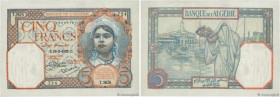 Country : ALGERIA 
Face Value : 5 Francs  
Date : 19 mai 1928 
Period/Province/Bank : Banque de l'Algérie 
Catalogue reference : P.77a 
Alphabet - sig...