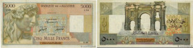 Country : ALGERIA 
Face Value : 5000 Francs  
Date : 12 mars 1947 
Period/Province/Bank : Banque de l'Algérie 
Catalogue reference : P.105 
Alphabet -...