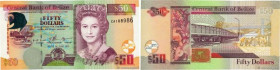 Country : BELIZE 
Face Value : 50 Dollars  
Date : 01 juin 1997 
Period/Province/Bank : Central Bank of Belize 
Catalogue reference : P.64a 
Alphabet ...