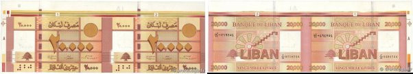 Country : LEBANON 
Face Value : 20000 Livres Planche 
Date : 2012 
Period/Provin...