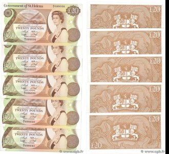 Country : SAINT HELENA 
Face Value : 20 Pounds Consécutifs 
Date : (1986) 
Perio...