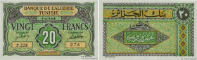 Country : TUNISIA 
Face Value : 20 Francs  
Date : 07 juin 1948 
Period/Province/Bank : Banque de l'Algérie et de la Tunisie 
Catalogue reference : P....