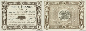 Country : TUNISIA 
Face Value : 2 Francs  
Date : 25 janvier 1921 
Period/Province/Bank : Régence de Tunis 
Catalogue reference : P.53 
Additional ref...