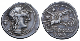 Roman Republic. L. Postumius Albinus. Denarius AR 131 BC, Rome