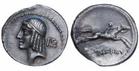 Roman Republic. C. Piso L. f. Frugi (Cicero’s step-son). Denarius AR  67 BC, Rome