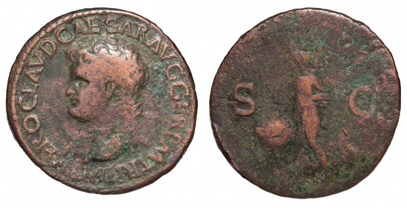 Roman Empire. Nero. As Æ 66 AD, Rome.
Obv. NERO CLAVD CAESAR AVG GER P M TR P IM...