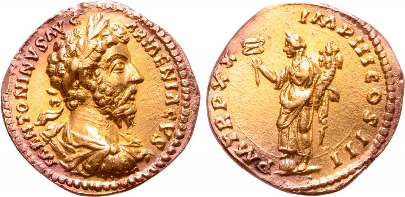 Roman Empire. Marcus Aurelius. Aureus Au circa 165-166 AD, Rome.
Obv. M ANTONINV...