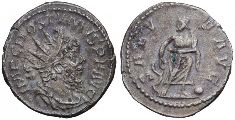 Roman Empire. Postumus. Antoninianus AR 266 AD, Treveri.
Obv. IMP C POSTVMVS P F...