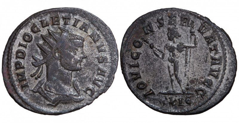 Roman Empire. Diocletian. Aurelianus Æ circa 286-287 AD, Rome.
Obv. IMP DIOCLETI...