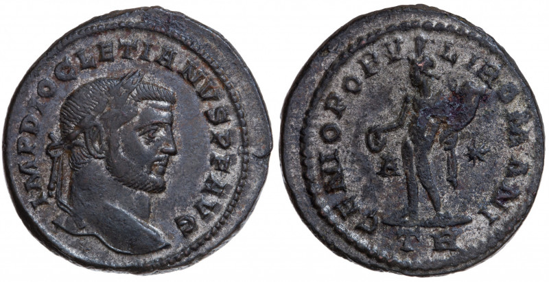 Roman Empire. Diocletian Æ circa 298-299 AD, Treveri.
Obv. IMP DIOCLETIANVS P F ...