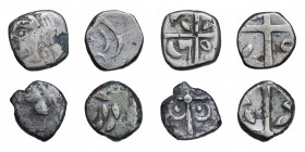 A lot containing 4 Celtic silver coins of the VOLQUES TECTOSAGES