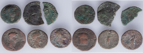 A lot containing 6 coins from the High Roman Empire. Includes: Hadrian, Nero (Temple of Janus), Septimius Severus