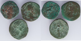 A lot containing 3 sestertius of Commodus